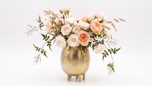 แจกันดอกไม้สุดสร้างสรรค์แจกันโลหะสีทองและสีเงินสำหรับคริสต์มาส - Product Image 5