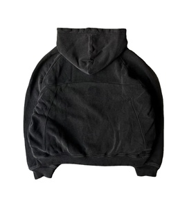 Sweat à capuche court sur mesure de haute qualité pour hommes, en coton lourd, surdimensionné, délavé à l'acide, avec fermeture éclair, impression sérigraphique - Product Image 2