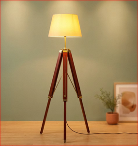 Vintage <b>Floor</b> <b>Lamp</b> Wooden <b>Tripod</b> Stand <b>lamp</b> Nautical Living room Home Décor <b>lamp</b>. - Product Image 6