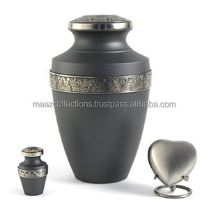 Venta al por mayor, recién llegados, urnas de cremación de latón modernas para adultos, elegantes suministros funerarios de Metal americano para cenizas dignas conmemorativas - Product Image 3