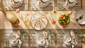 Panier à fruits en rotin naturel, bol décoratif tissé, plateau de service rustique style ferme, panier de rangement pour la décoration de la maison, pour salle à manger - Product Image 3