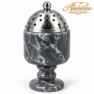 ALABANZA ENTERPRISES Quemador de Incienso de Mármol de Lujo con Tapa de Cúpula Perforada, Incienso Indio Ecológico Aromático para Todas las Estaciones - Product Image 6