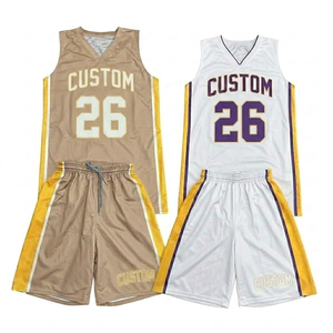 Wholesale Custom Sublimated men Basketball jersey Set V neck sleeveless Quick Dry Breathable customized <b>Name</b> Number Sportswear - Product Image 1