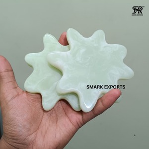 Modern Resin Craft Decorative <b>Coaster</b> <b>Set</b> Handmade Abstract Flower Design Luxury Table Accessories and Gift Item - Product Image 1