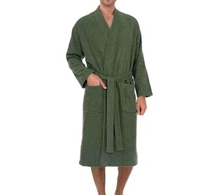 Hotel Robe Long Soft Absorbent Terry Bath Robes Kimono Men Sleepwear Lightweight Sleeping Spa <b>Waffle</b> Bathrobe For Men Breathable - Product Image 3