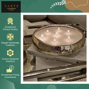 Made India High Quality <b>Bulk</b> Supply Handmade Eco-Friendly Brass <b>Candle</b> Bowl Silver Polish Luxury Unique Customizable Christmas - Product Image 2