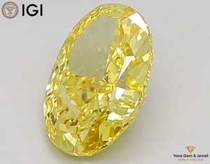 Diamante Cultivado en Laboratorio con Certificación IGI, Color Amarillo Intenso, Claridad VS1, Forma Ovalada, 1.50 Quilates, para Joyería de Obra Maestra - Product Image 5