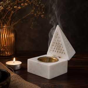 Nuevo y Exclusivo Quemador de Incienso de Mármol Hecho a Mano, Artesanía Hs Husnain, Quemador de Incienso Religioso Ecológico para Decoración del Hogar - Product Image 5