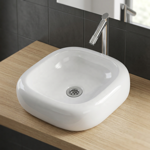 อ่างล้างหน้าบนโต๊ะเซรามิกทรงสี่เหลี่ยมทันสมัยอ่างล้างมือ - Product Image 3