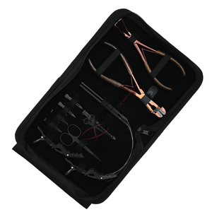 Hair Extension <b>tools</b> Application <b>Kit</b> with Professional Tape In Plier Micro Bead Remover <b>Tool</b> Hair Loop Set Sectioning Clips <b>Kit</b> - Product Image 1