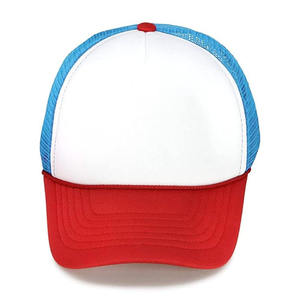 White Blue <b>Red</b> Trucker Cap Mesh Back Adjustable Snapback Hat Unisex Casual Summer 6-Panel Design - Product Image 2