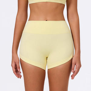 Women OEM ODM Yoga Shorts High Waist Workout Shorts <b>Tummy</b> <b>Control</b> Gym Shorts Running Fitness Shorts Stretch Athletic Yoga Shorts - Product Image 4