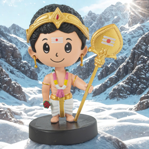 Figurine décorative Lord Murugan Bobblehead avec design de divinité hindoue traditionnelle pour la décoration intérieure, les cadeaux et l'affichage religieux - Product Image 4