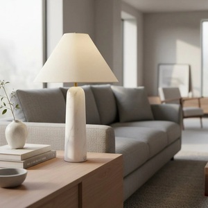 Luxury Modern <b>Table</b> Lamp With Tapered Geometric Shade Elegant Ambient Lighting And Sophisticated Contemporary Interior Styling - Product Image 2