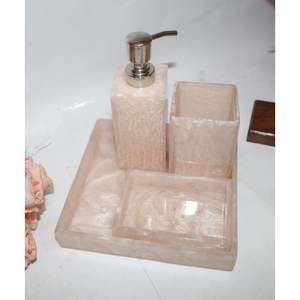 Luxury <b>White</b> Resin <b>Bathroom</b> <b>Accessory</b> <b>Set</b> Modern Home and Hotel Essentials - Product Image 1