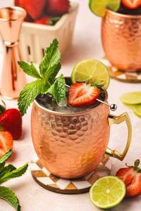 Copper Moscow mule mug set for stylish celebration beverage nights hammered finish metal <b>cups</b> durable <b>reusable</b> party mugs - Product Image 6