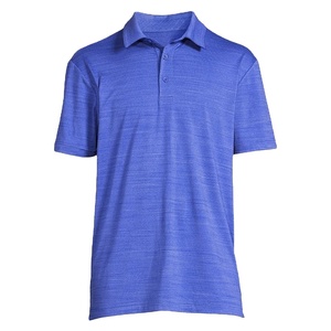 เสื้อโปโลแขนสั้นผู้ชายสีน้ำเงิน ผ้าถัก สีพื้น สไตล์ลำลอง ทรงปกติ - Product Image 4