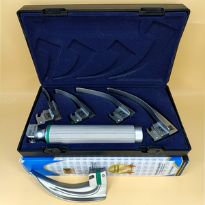 LAPA-733071-9-4 Laryngoscope Standard Macintosh Fiber Optic 4 Blade 0-1-2-3 Set Adult Handle Reusable Blades Stainless Steel - Product Image 6