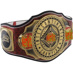 Premium Custom Champion Belt Wrestling Boxing MMA Championship Title Leather Strap Gold <b>Metal</b> <b>Plates</b> Personalized Logo OEM - Product Image 6