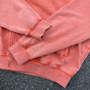 Hoodie court premium pour homme, coupe boxy, double couche, épais 600 GSM, zippé, effet vieilli, délavé à l'acide, doublé, streetwear, oversize - Product Image 4