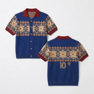 Maillots de football tricotés pour l'entraînement professionnel, uniformes de football à séchage rapide, hauts de sport personnalisés - Product Image 3