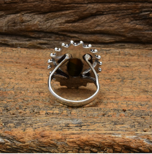 Bague en pierre œil de tigre naturelle, faite à la main, en argent 925, bijou en pierre précieuse pour elle/lui - Product Image 3