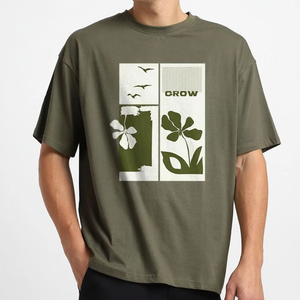 Custom Manufacturer Cotton <b>Silk</b> Screen Printed Eco-Friendly Loose Fit Breathable Casual Streetwear T-<b>Shirts</b> For <b>Men</b> - Product Image 1