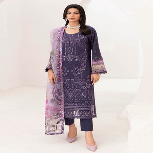 Trajes Maxi de Diseñador de Alta Calidad al por Mayor, de 3 Piezas, de Algodón Puro, Ropa Original de Marca Pakistaní e India, Lehnga Étnica Moderna - Product Image 4