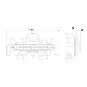 Convoyeur à chaîne à friction Modu hautement flexible ML2 CF 3S POM Pad, résistant aux produits chimiques, largeur 140 mm, vitesse 50 m/min, pour fournisseurs en gros - Product Image 2