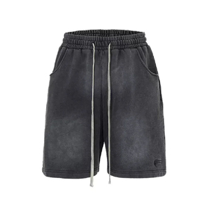 Shorts longs pour hommes en coton French Terry délavé à l'acide, fabrication sur mesure, design personnalisé, confortables, toutes tailles – Grande Vente - Product Image 3