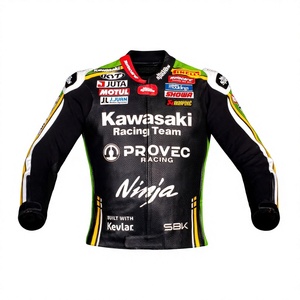 เสื้อแจ็คเก็ตหนังแท้สำหรับแข่งรถ Alex Lowes WSBK Rawasaki ทำจากหนังวัว/หนังจิงโจ้ ตัดเย็บตามขนาด พร้อมรูระบายอากาศ สำหรับสนามแข่ง/แจ็คเก็ตป้องกัน CE - Product Image 1
