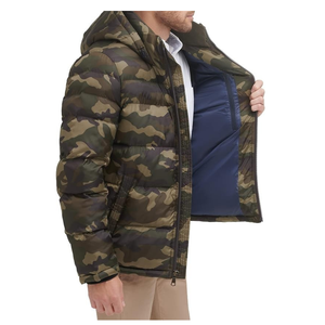 Veste matelassée à capuche amovible en polyester haute densité personnalisée OEM, légère et chaude, parka d'hiver - Product Image 3