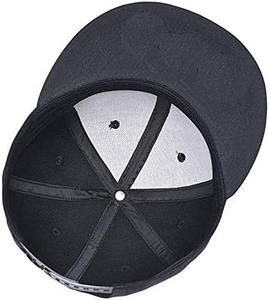 Casquette snapback noire à 6 panneaux avec broderie de crâne blanc et visière rouge sur le panneau avant, style streetwear, unisexe, décontractée - Product Image 4