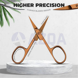 Ciseaux de beauté multi-usages en acier inoxydable extra-affûtés pour la coupe des cuticules, la taille des sourcils et les soins de toilettage - Product Image 6
