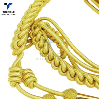 Aiguillette Cérémonielle de Qualité Supérieure, Formelle, Unique et Tendance, Brodée, Service OEM, Sur Mesure, avec Fil Doré et Pointe Dorée, Quatre Saisons