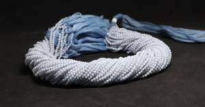 ลูกปัดทรงรอนเดลล์ไมโครเหลี่ยมเพชรพลอยสีฟ้าแคลซี AAA ขนาด 2-2.5 มม. ลูกปัดทรงรอนเดลล์พลอยสีฟ้าแคลซี 13 นิ้ว ลูกปัดทรงรอนเดลล์ไมโครเหลี่ยมเพชรพลอยสีฟ้าแคลซีธรรมชาติ - Product Image 4