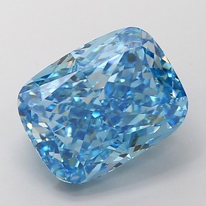 Diamant de laboratoire bleu non monté 5,03 carats, taille coussin, couleur fantaisie intense, pureté VVS2, approvisionnement direct fabricant pour la fabrication de bijoux - Product Image 1
