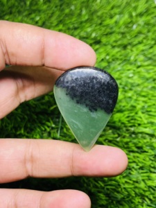 FAIJAN GEMS Piedra de Serpentina Verde Premium en Forma de Pera, Cabujón de Ágata Elegante para la Fabricación de Joyas y Colgantes, Piedra Natural - Product Image 3
