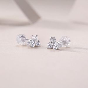 Pendientes de Plata de Ley S925 con Baño de Platino y Moissanita de 0.3 Quilates, Diseño de Olas, Joyería de Moda - Product Image 2