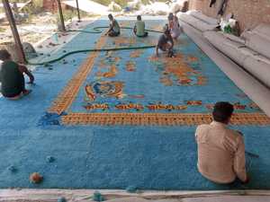 Alfombra de Lujo Moderna de Lana y Viscosa, Hecha a Mano, con Diseño Personalizado, de Pelo Alto y Bajo, para Sala de Estar y Uso en Hoteles - Product Image 2