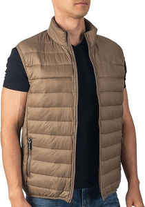 Chaleco Deportivo para Hombre, Chaqueta sin Mangas, Relleno de Poliéster, Cierre de un Botón, Nylon, Impermeable, Transpirable, con Parches de Lona, Estilo Casual - Product Image 3