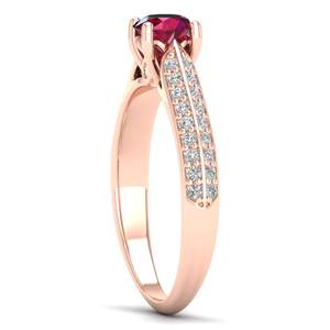 Bague REYES au design élégant en argent sterling 925 avec moissanite et pierre de naissance pour femme, coupe ronde personnalisée, 0,5 carat, émeraude - Product Image 3