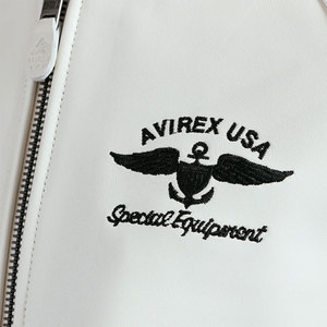 เสื้อแจ็คเก็ตหนังผู้ชาย Avirex แบบมีซิป ปิดได้ ระบายอากาศได้ดี แห้งเร็ว สำหรับฤดูหนาว ไซส์ผู้ใหญ่ - Product Image 4