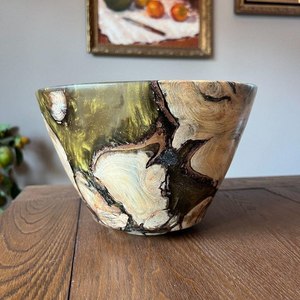 Handmade wood resin bowl epoxy <b>decorative</b> fruit bowl modern home decor <b>kitchen</b> table centerpiece gift <b>item</b> - Product Image 4