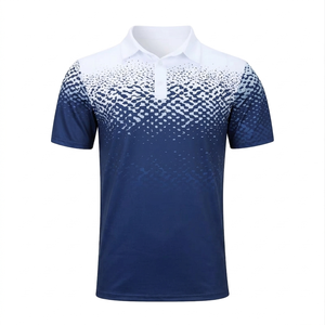 Wholesale custom blue <b>white</b> <b>polo</b> Shirt high Quality quick dry v neck shortsleeve sublimated <b>polo</b> shirts for mens regular fit - Product Image 1
