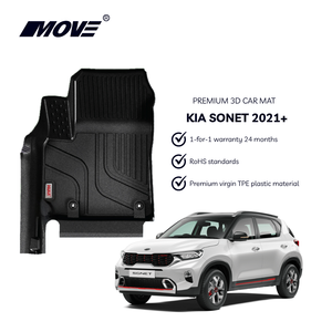 Alfombrillas antideslizantes inodoras resistentes para todas las estaciones TPE de ajuste personalizado directo de fábrica para Kia Sonet 2021 + - Product Image 2