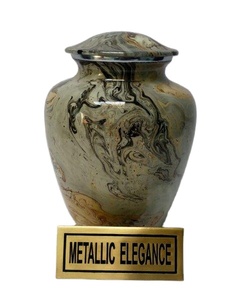 Urnas de cremación funeraria con acabado en remolino más vendidas, urnas de entierro de cenizas humanas para adultos, suministros de urnas de fabricante - Product Image 1