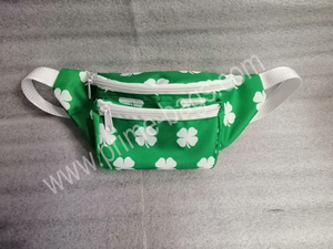 Sac banane unisexe personnalisable en polyester, motif à pois, forme boîte, avec sangle de ceinture et fermeture éclair, antivol, économique, sacs de premier choix - Product Image 4