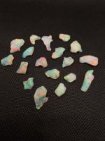 Ópalo Etíope Blanco Natural Pulido en Bruto, Formas Mixtas, Sin Agujero, Lote de 50CT, 18 Piezas, Juego de Colores para Fabricación de Joyería Antigua