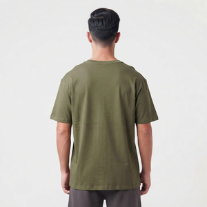 T-shirt en coton à manches courtes pour hommes et femmes, couleur unie, col rond, style simple, vente en gros - Product Image 3